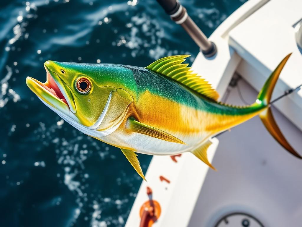 Vibrant mahi mahi dorado caught trolling off Malta